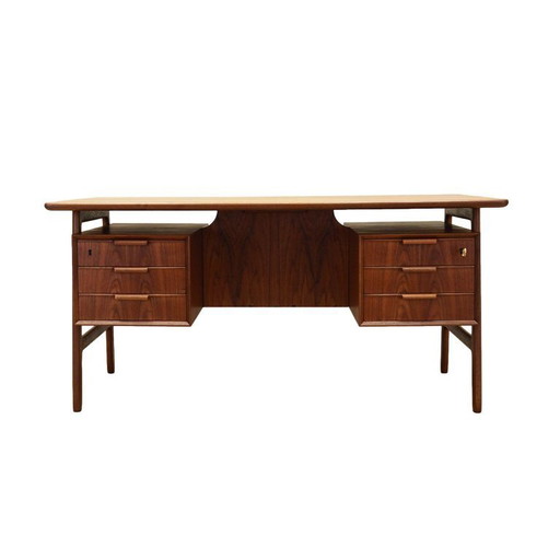 Teak desk, Danish design, 1970s, manufacturer: Omann Jun