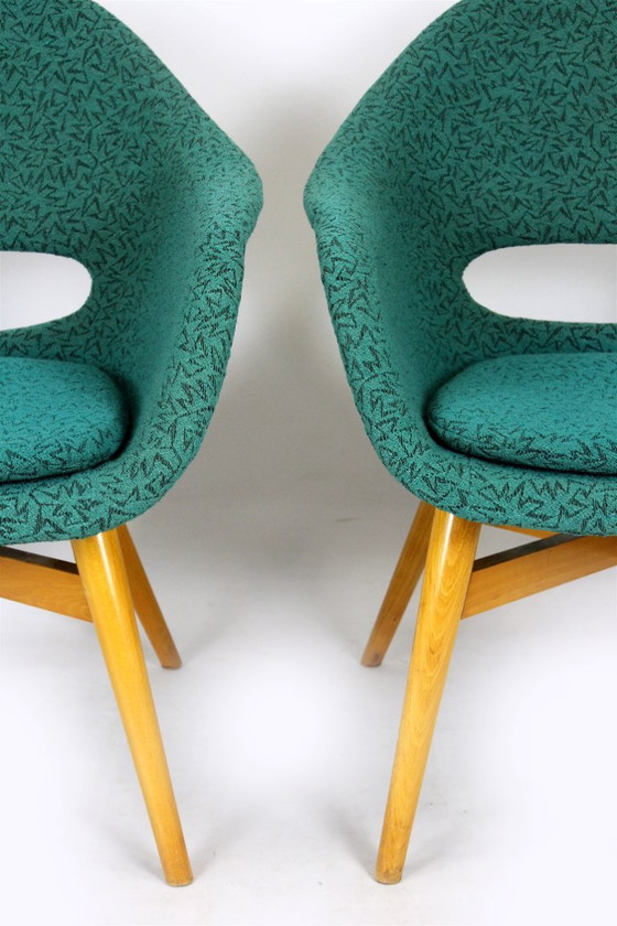 Armchairs by Miroslav Navratil for Tatra Nábytok, 1960s, Set of 2 – Textile, Wood (photo 6 of 22)