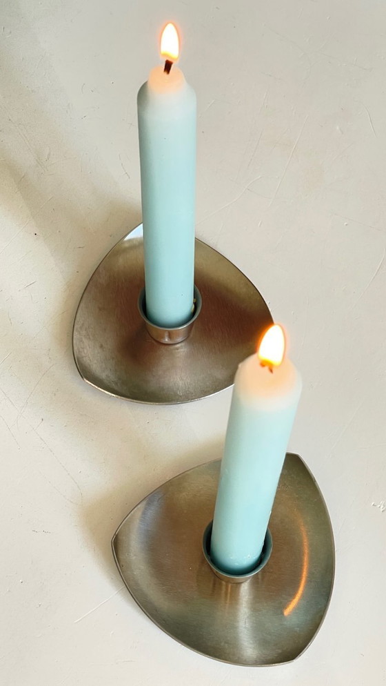 Image 1 of BOUGEOIRS Géométriques Métal Brossé VINTAGE