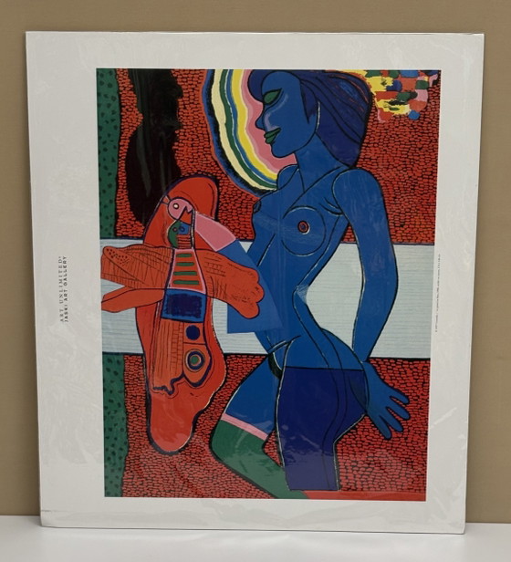 Image 1 of Vintage Le grand nu bleu Corneille print Jaski Art Gallery Amsterdam zeefdruk