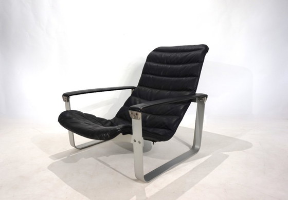 Image 1 of Poltrona lounge in pelle Asko Pulkka di Ilmari Lappalainen, 1960