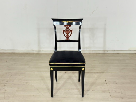 Image 1 of Set of 6 Biedermeier style chairs / vintage dining chairs / kitchen chairs