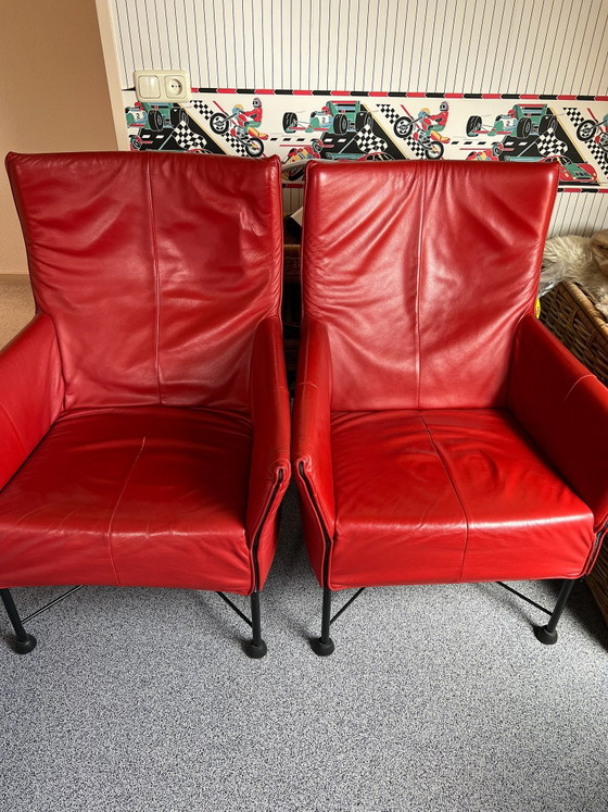 Montis. Type Chaplin, Armchairs, Iron, Red (photo 3 of 5)