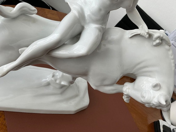 Image 1 of >>> Donna sul toro (Herend) RARA ❗️statua di grandi dimensioni <<