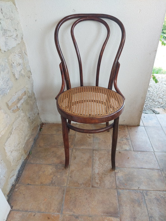 Image 1 of Set of 2 Original Sautto and Liberale Thonet Benwood Bistro Chairs 1940's
