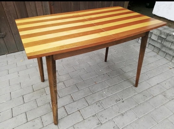 Image 1 of Table 60s, Midcentury, real wood, two-tone and extendable