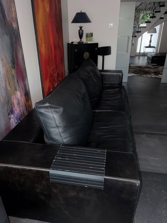 Budapest Baxter con taburete – Sofás de 3 plazas, Leather, Metal (photo 5 of 5)