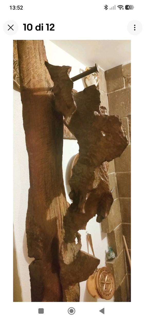 Olive Root Sculpture, Dating Back to 1980, Entitled "SACRED TOTEM" (Palazzo Barberini - Rome Exhibition (photo 10 of 12)