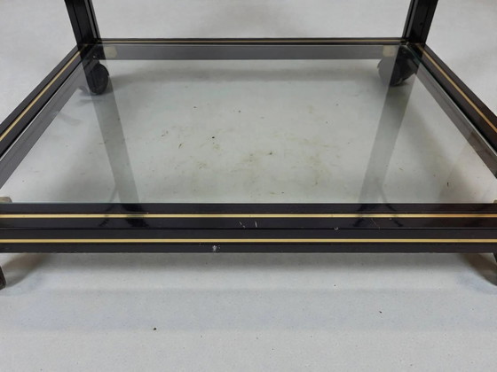 Jaren 70 Pierre Vandel wandrek/vitrinekast – Aluminium, Glass (photo 6 of 10)