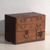 Antique Japanese tansu chest, Japan, circa 1910, Chest of drawers, Iron, Wood, Brown, Vintage (photo 9 of 40)