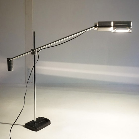 Swisslamps International Haloprofil Vloerlamp van Viktor Frauenknecht, 1970 – Vloerlampen, Chrome, Aluminium (photo 4 of 20)
