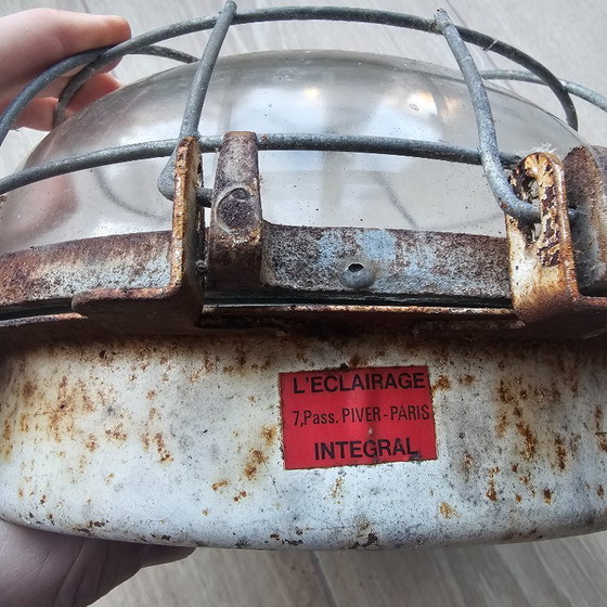 Image 1 of Old French cage lamp/ceiling lamp, industrial design