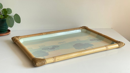 PLATEAU de Service Catherine Escalon FIBRE de Verre VINTAGE