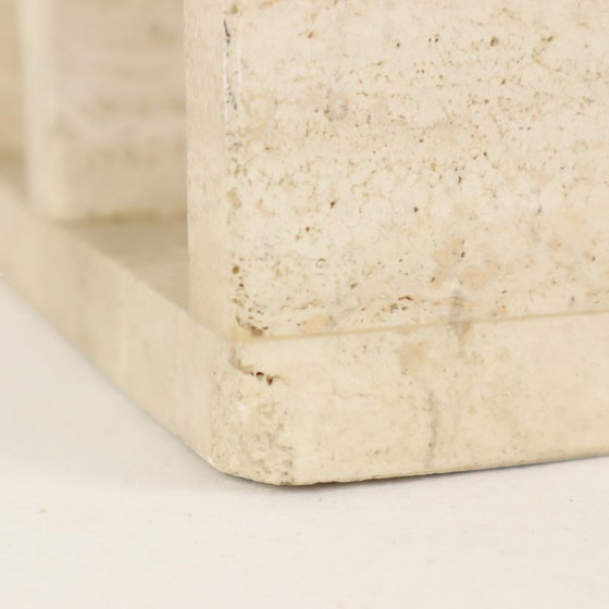Vintage Magazine Rack Travertine Natural Stone Seventies (photo 18 of 22)