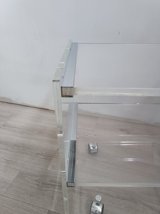 Image 1 of Tavolo con rotelle di David Lange per Les invisibili du Marais, anni '70