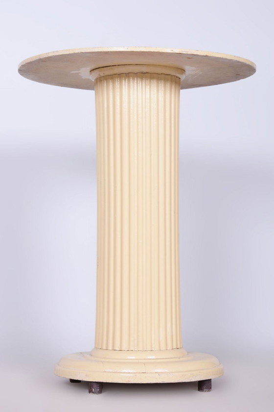 Mesa redonda modernista restaurada, de Hans Reinstein, de haya, Austria, década de 1910. – Wood (photo 7 of 7)