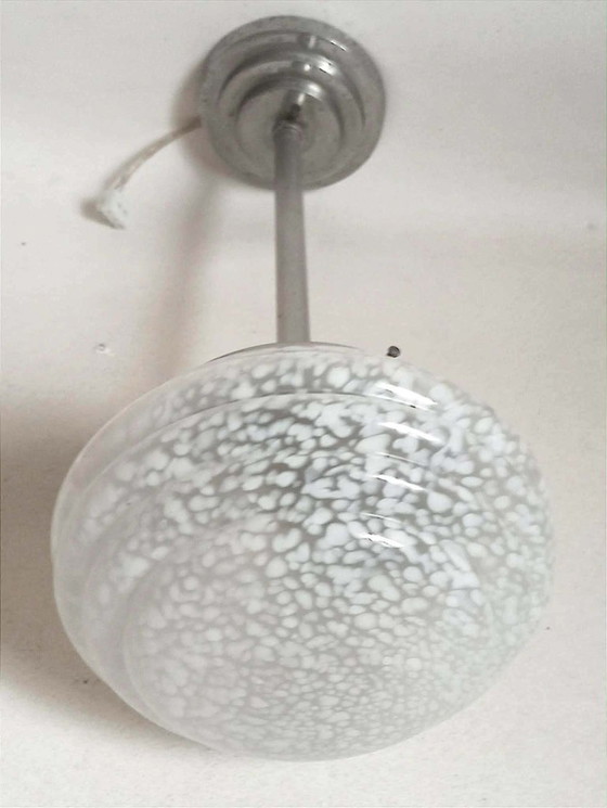 Image 1 of Lampada a sospensione Art Déco, vetro Clichy, altezza 52 cm