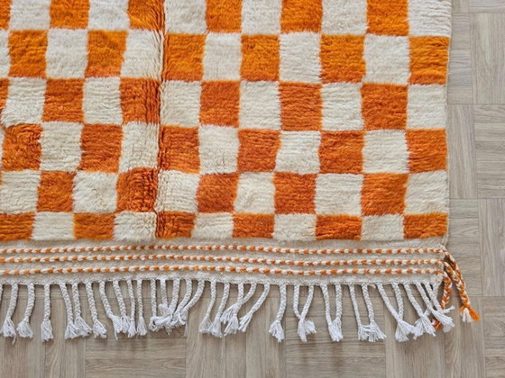 Image 1 of Handmade orange rug, 250cm x 150cm