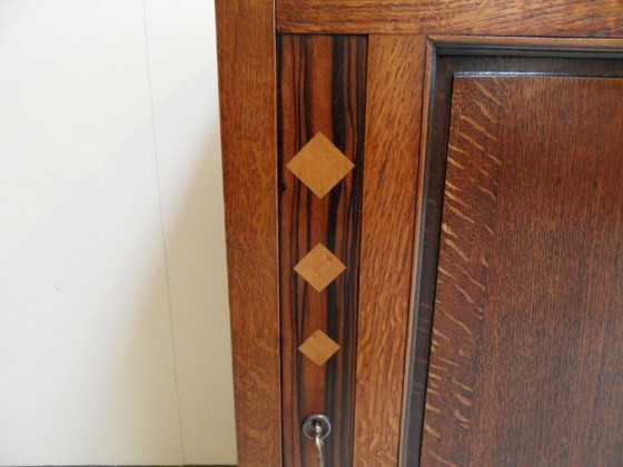 Image 1 of Art Deco one-door cabinet Amsterdam School