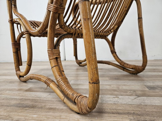 Pair of Rattan Armchairs, Brown, Vintage (photo 12 of 12)