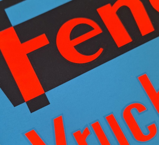 Affiche publicitaire originale imprimée en sérigraphie Fence