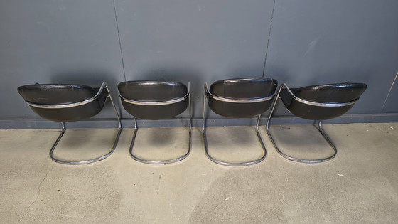Image 1 of Gastone Rinaldi eetkamerstoelen voor Thema Italië, jaren 70 - set van 4