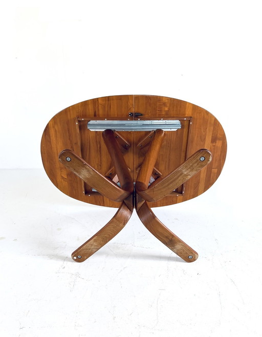 Vintage verlengbare Deense eettafel, Snedkergaarden ‘70