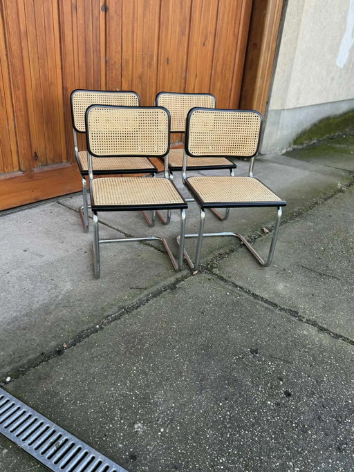 Chaise Marcel Breuer B32 Cesca italienne Mid-Century Modern, lot de 4 des années 70