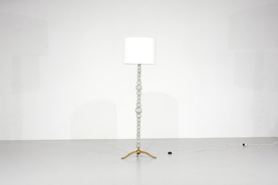Image 1 of Murano glass and bronze floor lamp attributed to Seguso Vetri, Italy 1950s.