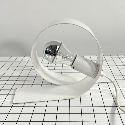 Witte lus tafellamp, jaren 80