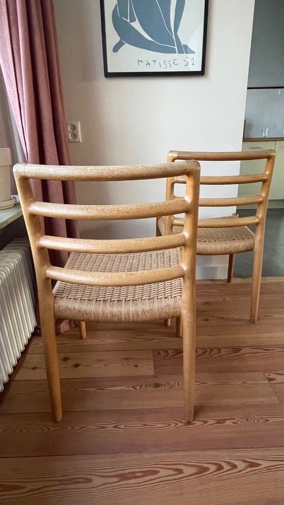 Image 1 of Set van 2 Niels Otto Møller Model 85 eetkamerstoelen