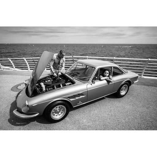 "Verloren im Ferrari" Vintage-Druck