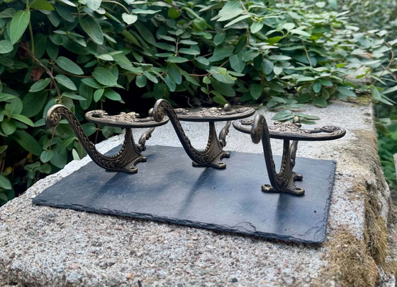 3 vintage baroque brass coat hooks Italy – Decorative Objects (photo 12 of 15)