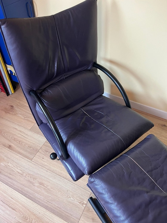 Rolf Benz Model 418 Torino Swivel Recliner Chair – Adjustable recliner chair, Leather, Metal (photo 2 of 5)
