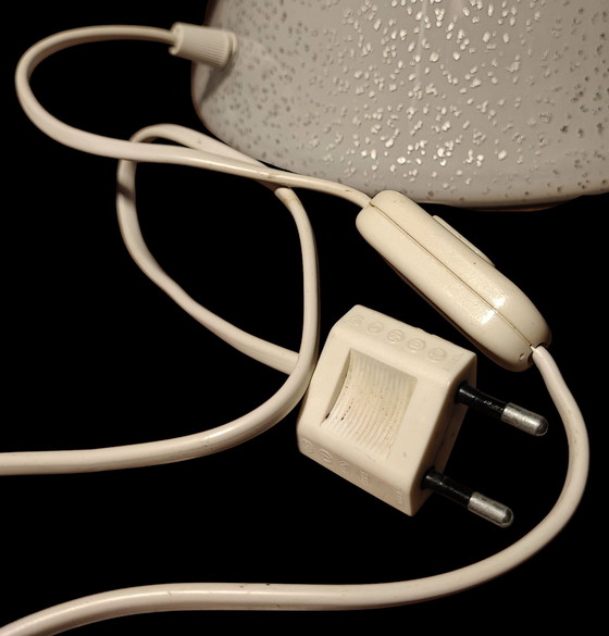 Image 1 of Lampe de table conique de Murano avec feuille d'argent