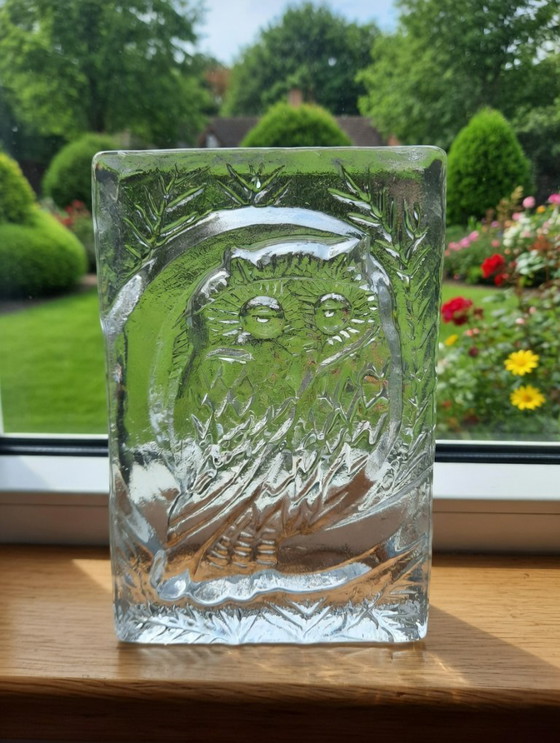Image 1 of Magnifique hibou en cristal – Ingridsgläser Bleikristall Allemagne 1970