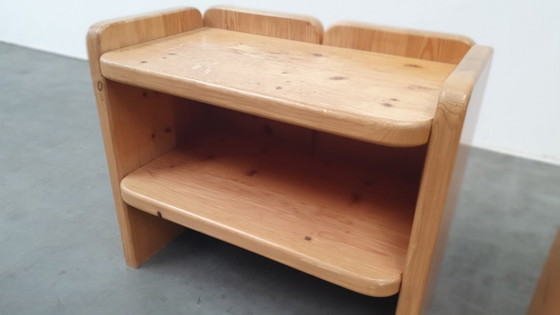 Brutalist Vintage Massief Grenen Kastjes Jaren 70 Deens – Nachtkastjes, Wood (photo 14 of 14)