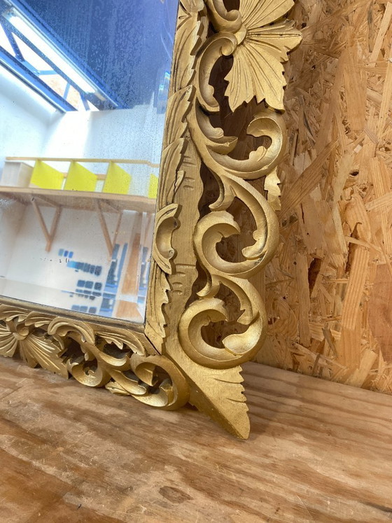 Image 1 of Gilded Wooden Mirror, 19th Century, 80cm x 100cm
