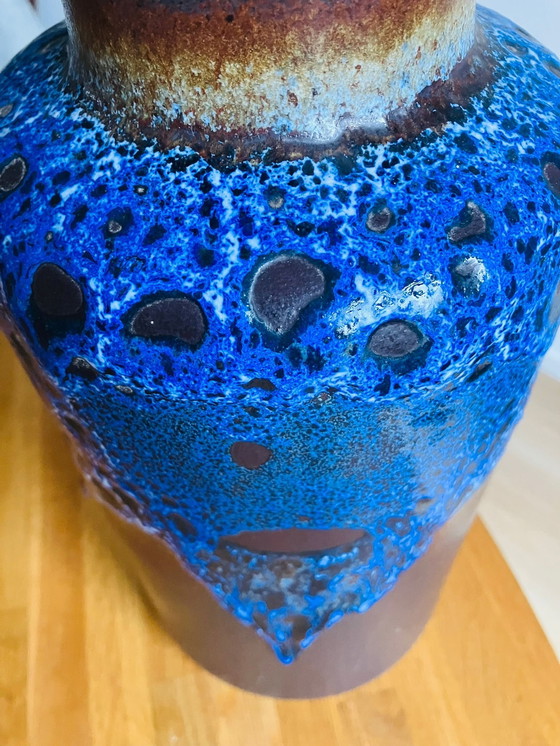 Image 1 of Vintage Jasba vase with lava glaze