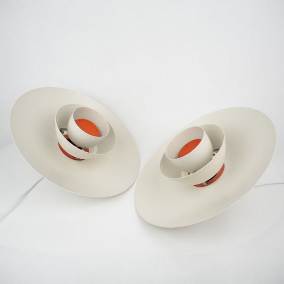 Image 1 of Pair of 2 Danish Vintage Pendant Lamps PH 4/3 by Poul Henningsen, Louis Poulsen, 1966