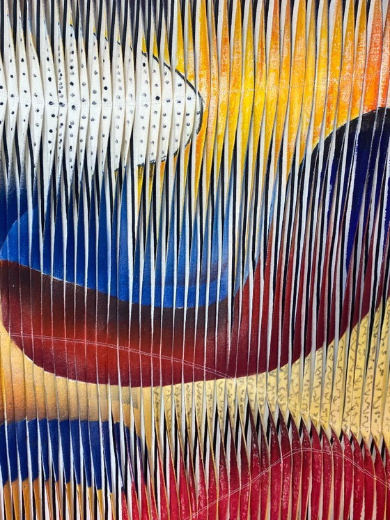 Image 1 of Textile sculpture-painting: The Dance of Colors