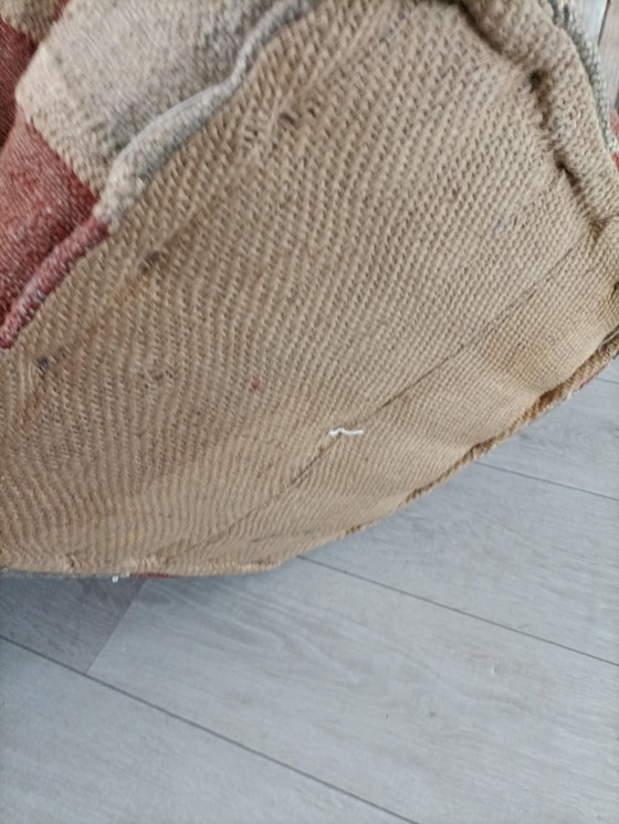 Image 1 of Stoere Vintage Poef hocker Britain Flag.