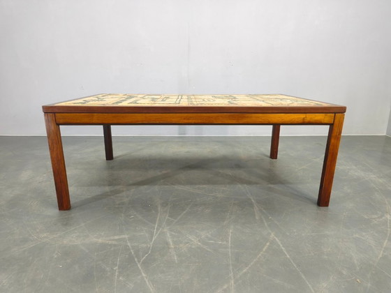 Image 1 of Danish Haslev Teak Tile Coffee Table Otto Detlefsen 1960s