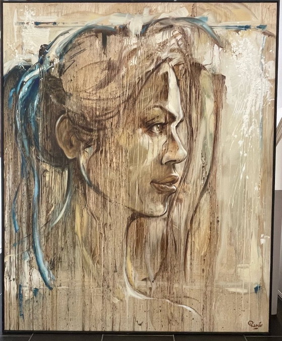 Image 1 of René Rikkelman - portrait in oil on canvas