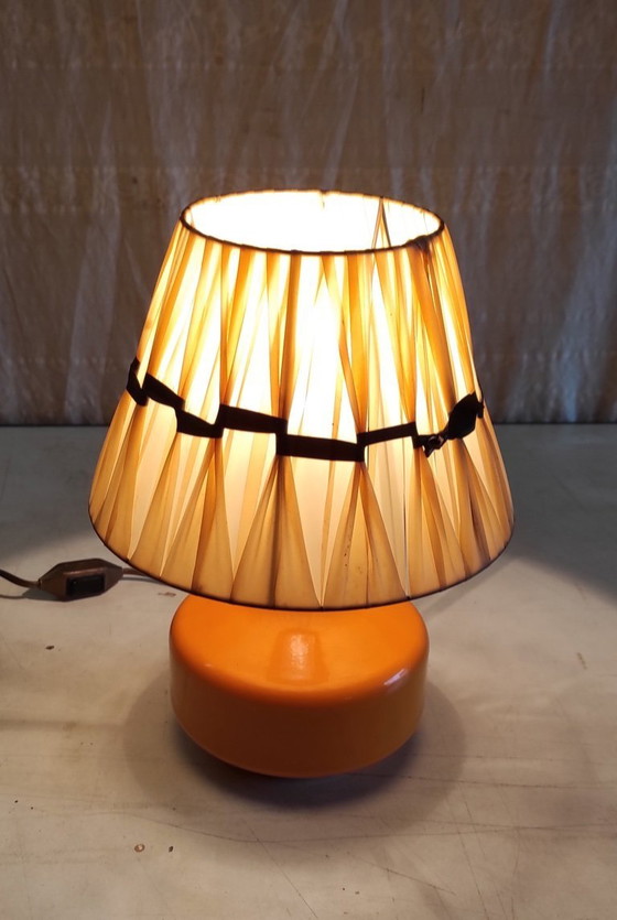 Image 1 of Lampada da tavolo in ceramica arancione - anni '60/'70