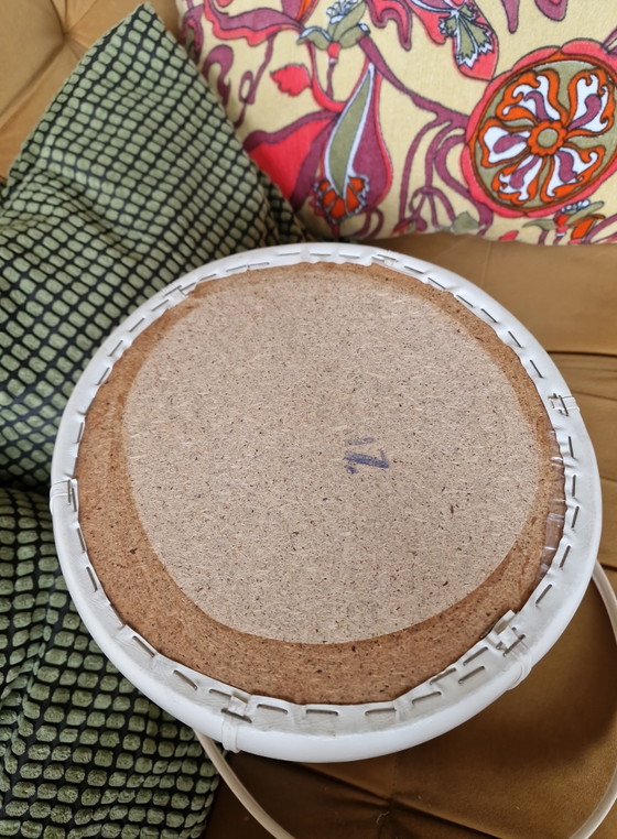 Pouf da cucito, vintage, in similpelle – Oggetti decorativi, Mdf, Plastic (photo 8 of 9)
