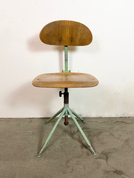 Green Industrial Workshop Chair, 1950s