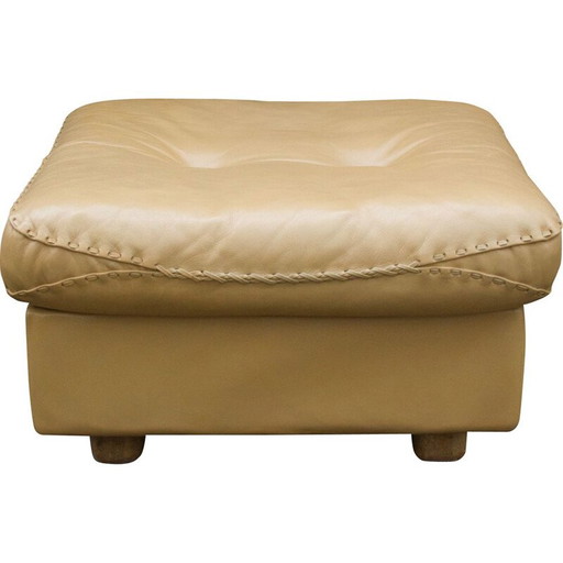 Repose-pieds de chaise en cuir vintage 1960