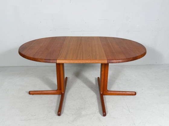 Image 1 of Uitschuifbare eettafel/tafel uit het midden van de 20e eeuw, gemaakt van teakhout door C J Rosengaarden, Denemarken, jaren 60.