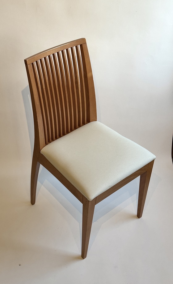 Image 1 of Set 4 Vintage Eetkamer Stoelen A. Sibau /  Frank Llyod Wright /. 80’s 